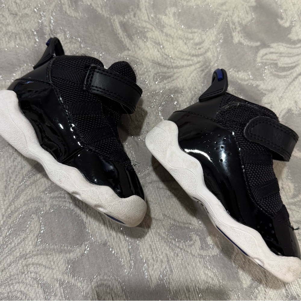 Nike Jordan 6 Rings Toddler Space Jam Black Shoes Size 4 C